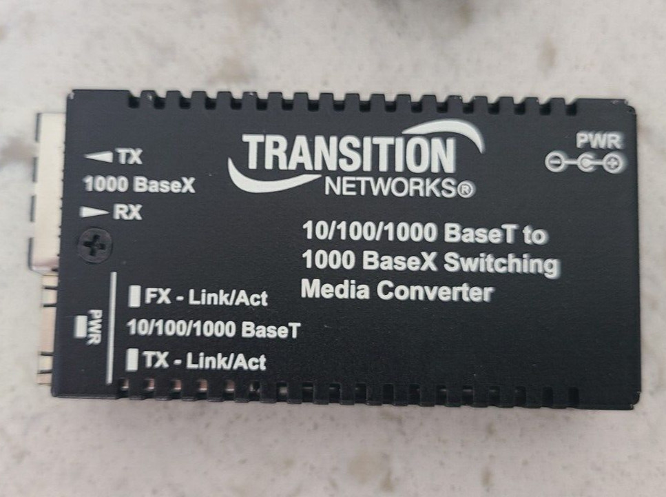 Transition Networks 10/100/1000Base-T to 1000Base-S Switching Media Converter