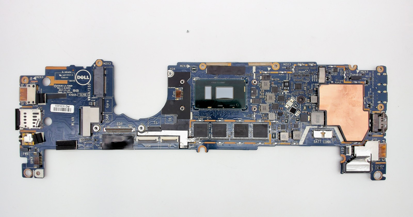 DELL Latitude 7390 2-in-1, Intel Core i7-8650U/ 1.9GHz 16GB MOTHERBOARD 2WCVJ