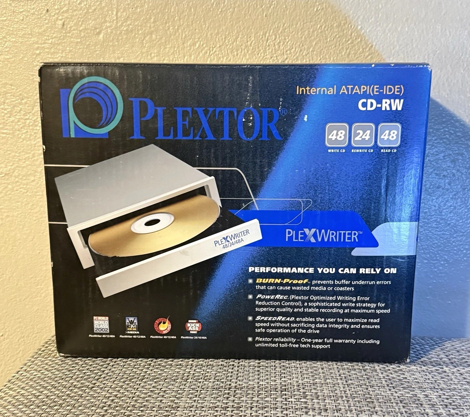 Plextor PlexWriter PX-W4824TA/SW IDE 48x CD-R/RW Internal 5.25 NIB