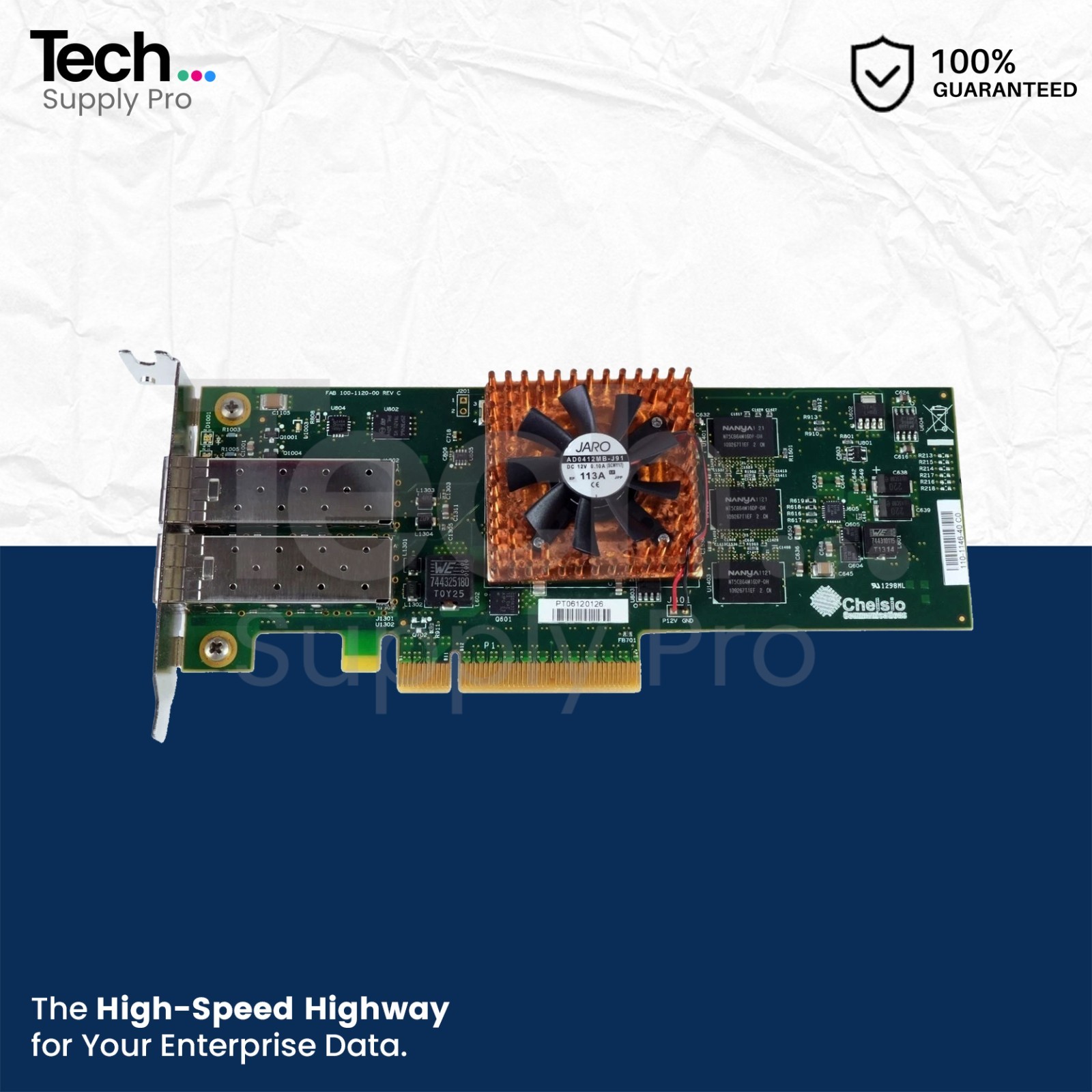 Chelsio T420-LL-CR Dual-Port 10GB/s PCIe x8 SFP+ Unified Wire Adapter Card