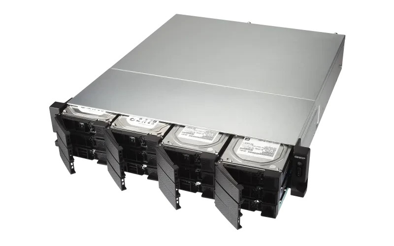 QNAP TS-1232XU 12-Bay 2U Rackmount NAS — Dual 10GbE SFP+, 4GB DDR4, Diskless