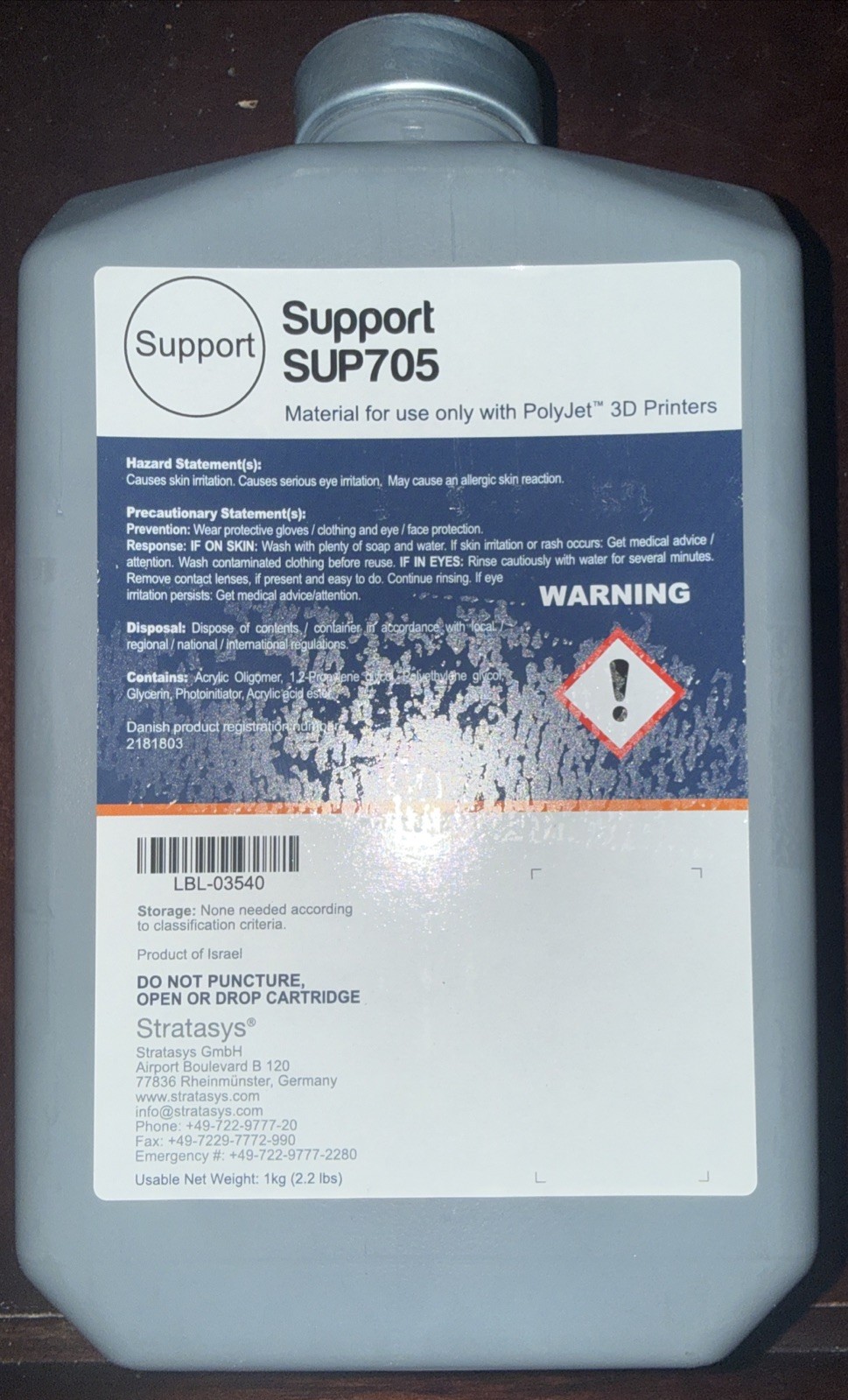 Stratasys Support SUP705, 1 KG, New