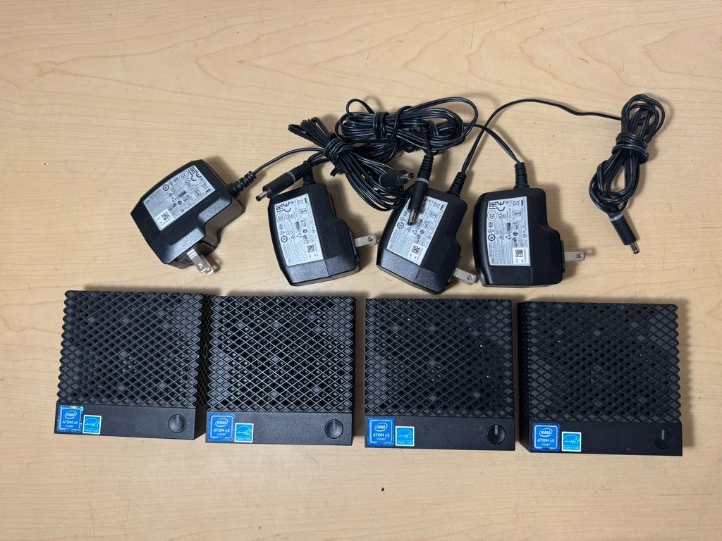 Lot of 4 Dell Wyse 3040 Thin Client Intel Atom x5Z8350 2GB RAM 8GB Flash G2U