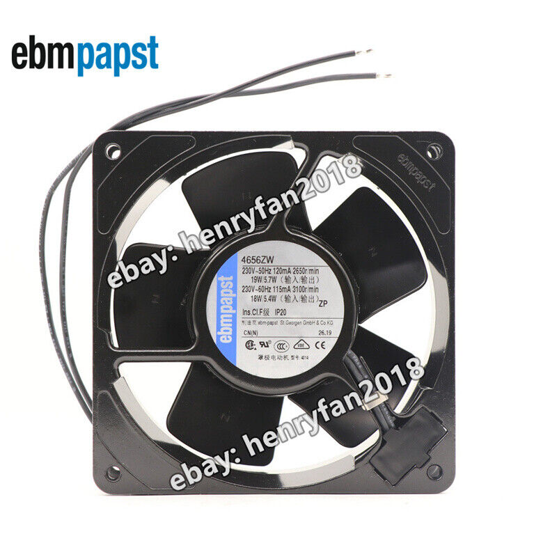 Ebmpapst 4656ZW Axial fan 230VAC 19/17W 2650rpm 120x120x38MM Control Cabinet Fan