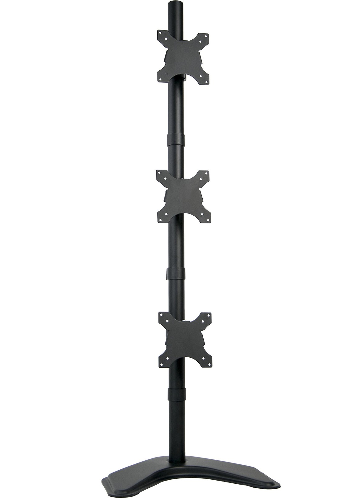 Triple Vertical LCD Monitor Height Adjustable Desk Mount Stand for 3 Screens up