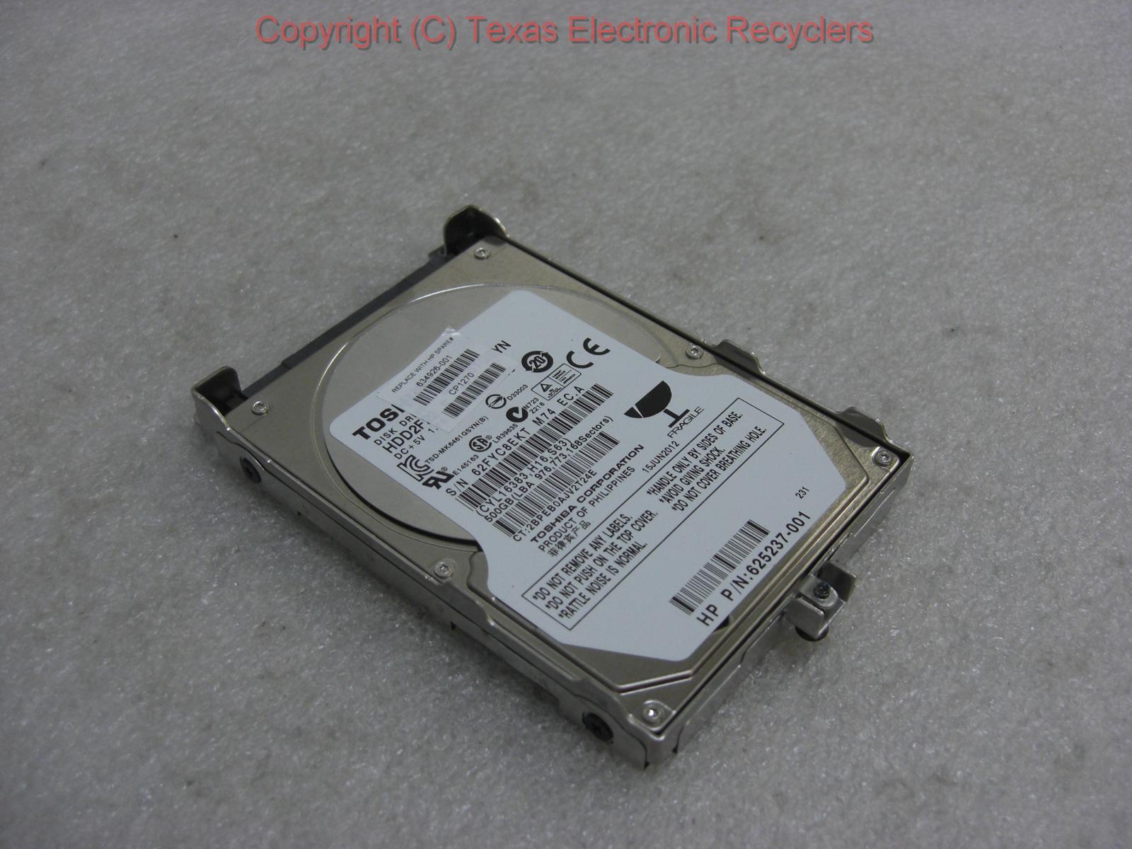 HP Toshiba 634926-001 625237-001 HDD2F22 500GB Hard Drive  Tested