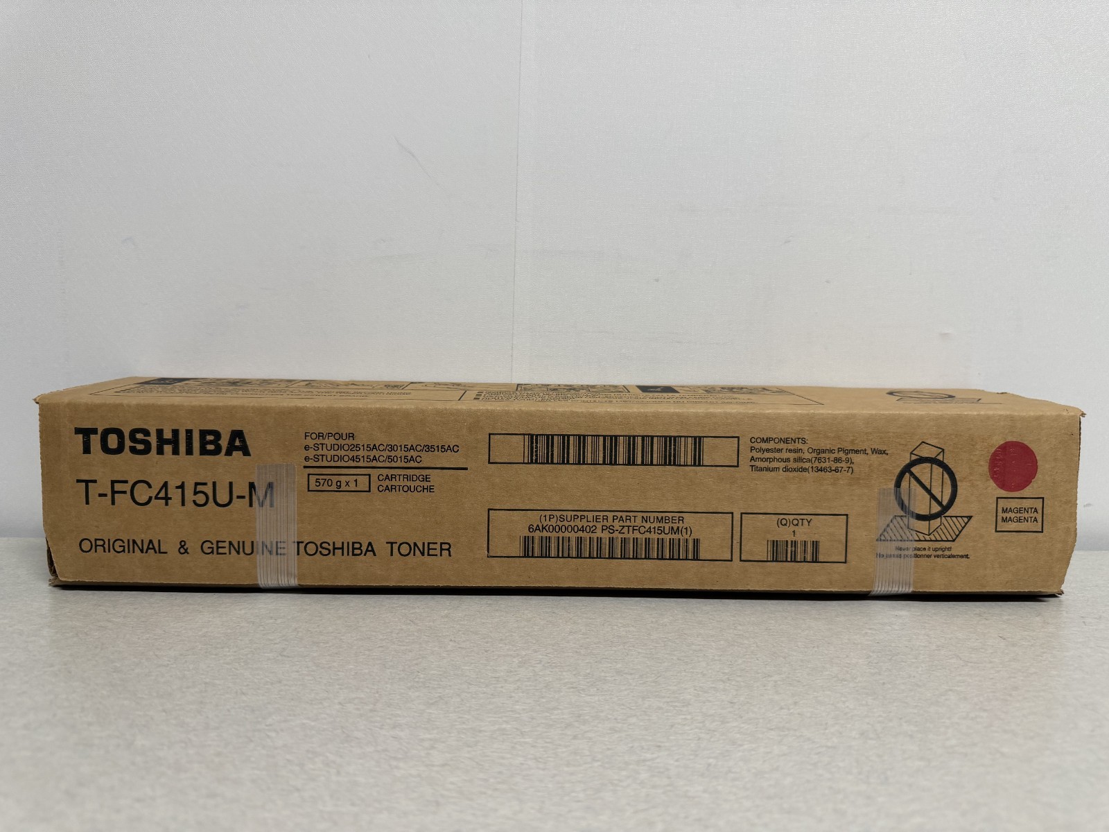 Genuine Toshiba T-FC415U-M Magenta Toner Cartridge OEM New Factory Sealed