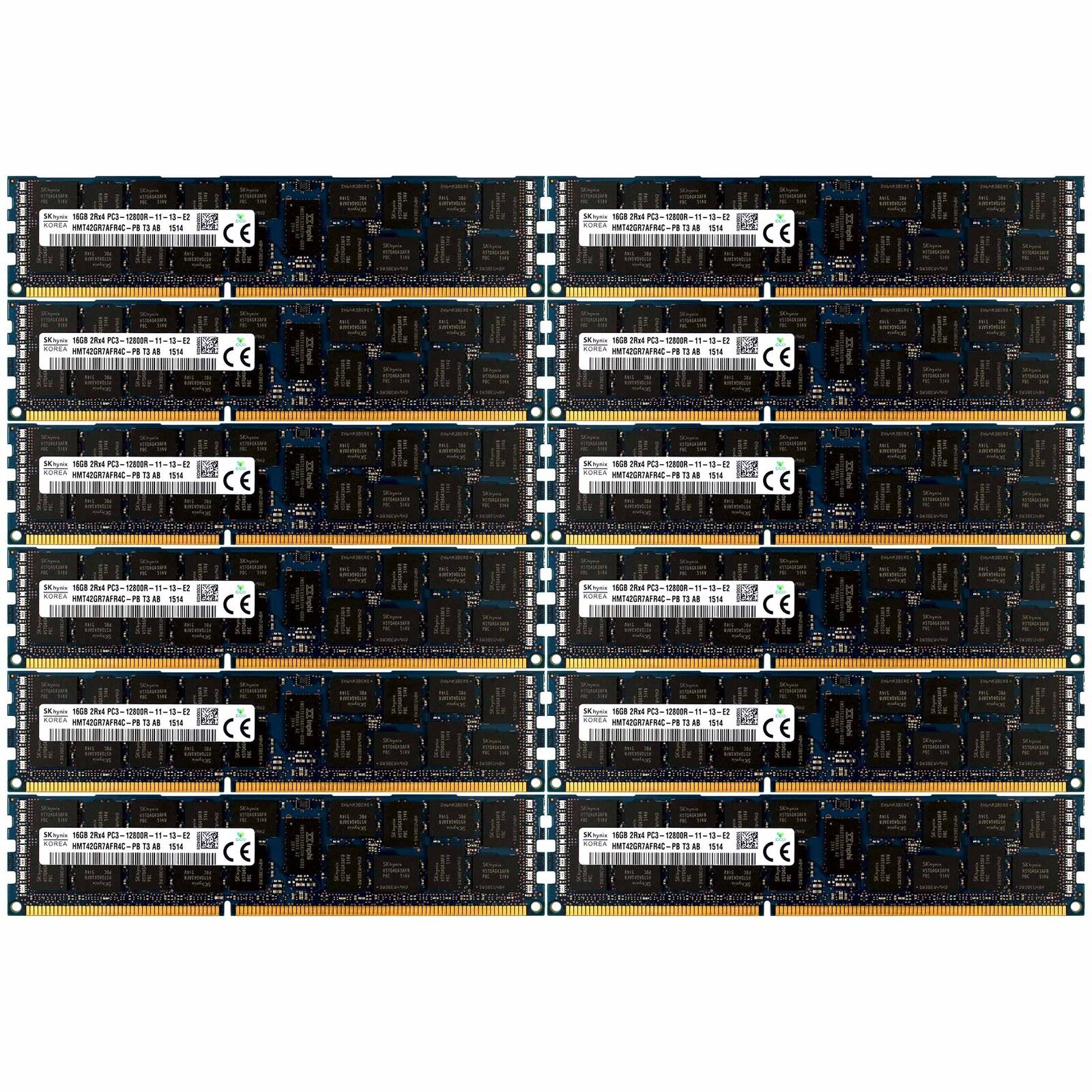 PC3-12800 12x16GB HP Proliant SL335S SL390S BL685C G7 664690-001 Memory Ram