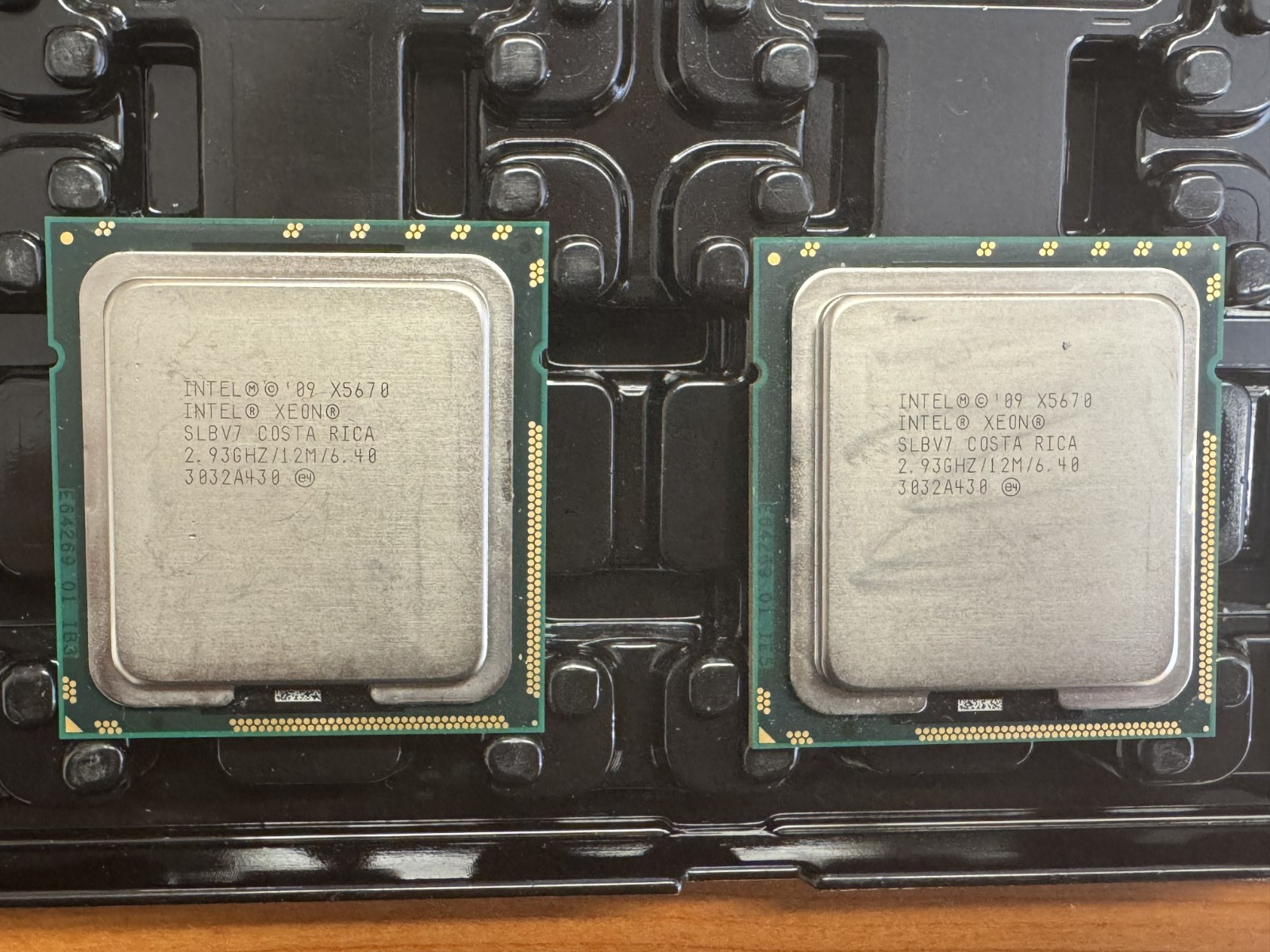 Matched Pair of Intel SLBV7 X5670 2.93 GHz processors