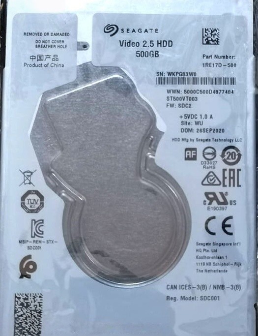 ST500VT003 Original Seagate Video 2.5" HDD 500GB 5400RPM Laptop Hard Disk