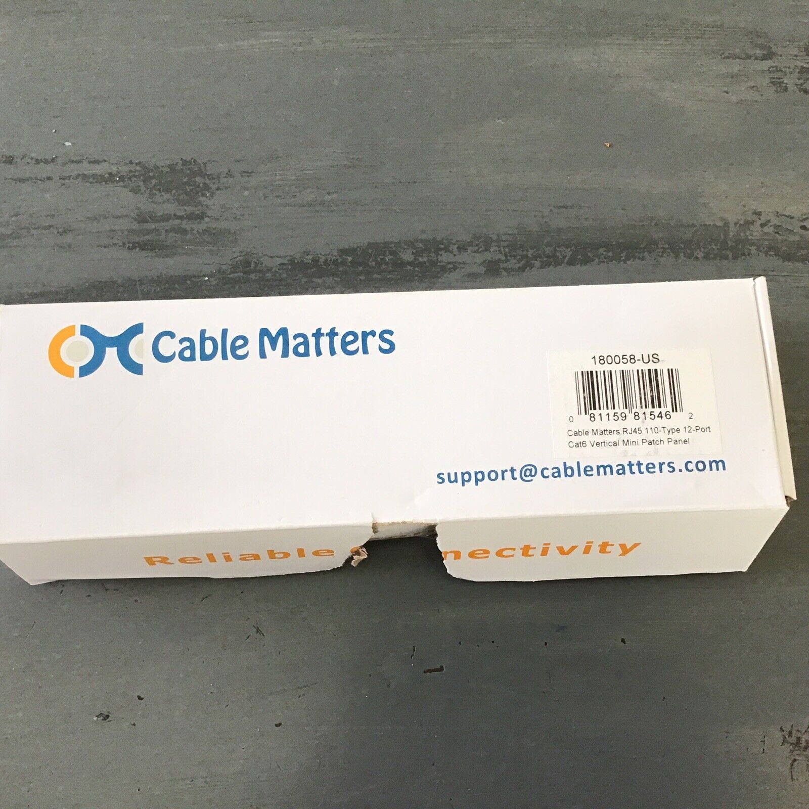 Cable matters RJ45 110 type 12 port cat6 vertical mini patch panel. Sealed