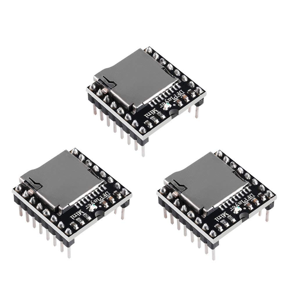 3PCS Mini MP3 Player Audio Module MP3 Voice Decode Board TF Card U Disk IO/Se...