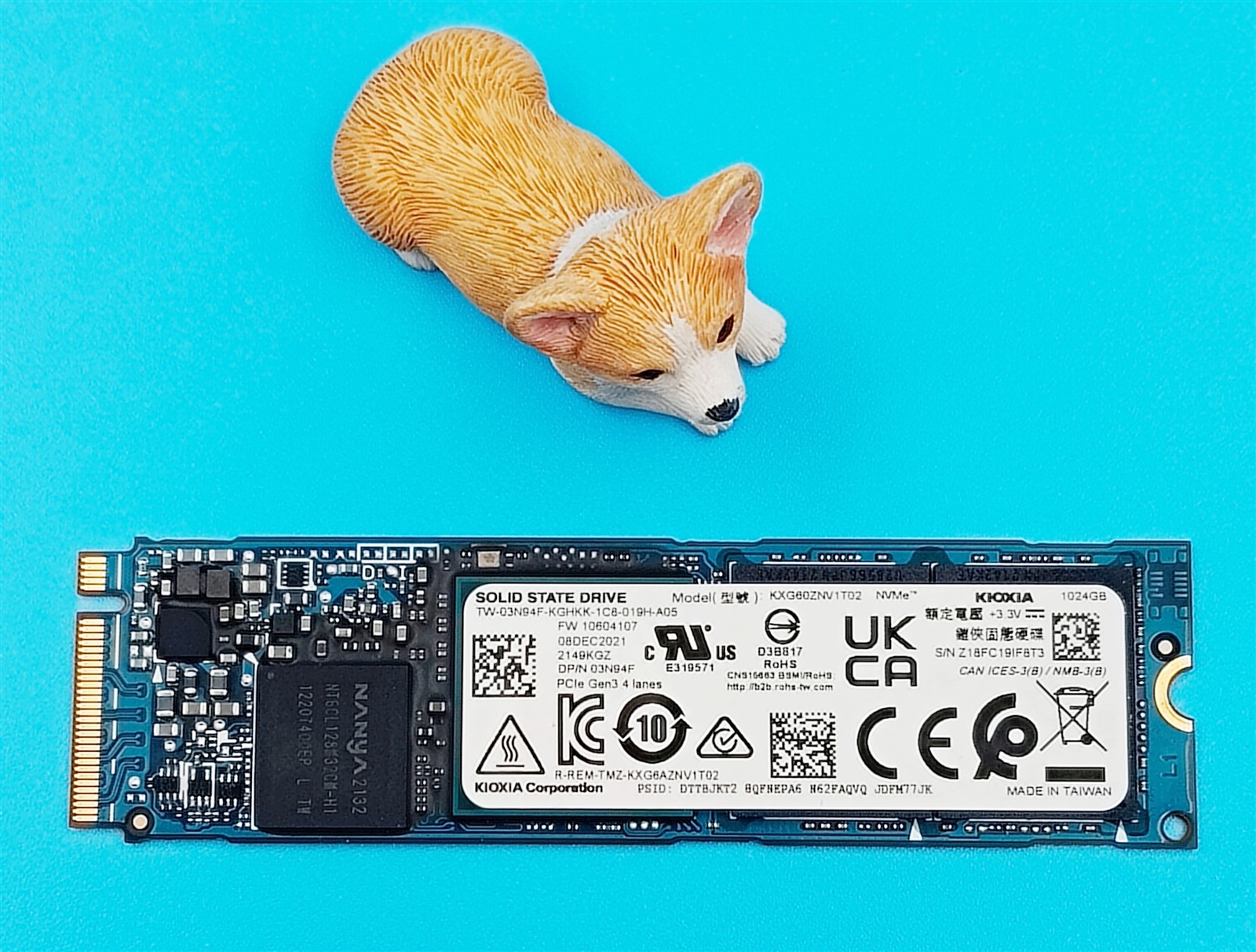 Dell Kioxia 1TB NVMe M.2 2280 SSD 3N94F 03N94F XG6 KXG60ZNV1T02 PCIe Gen3