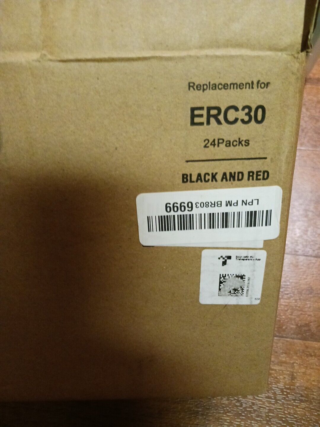 Bigger Ribbon Cartridge For ERC30 Black Red Ribbon 24 Pack