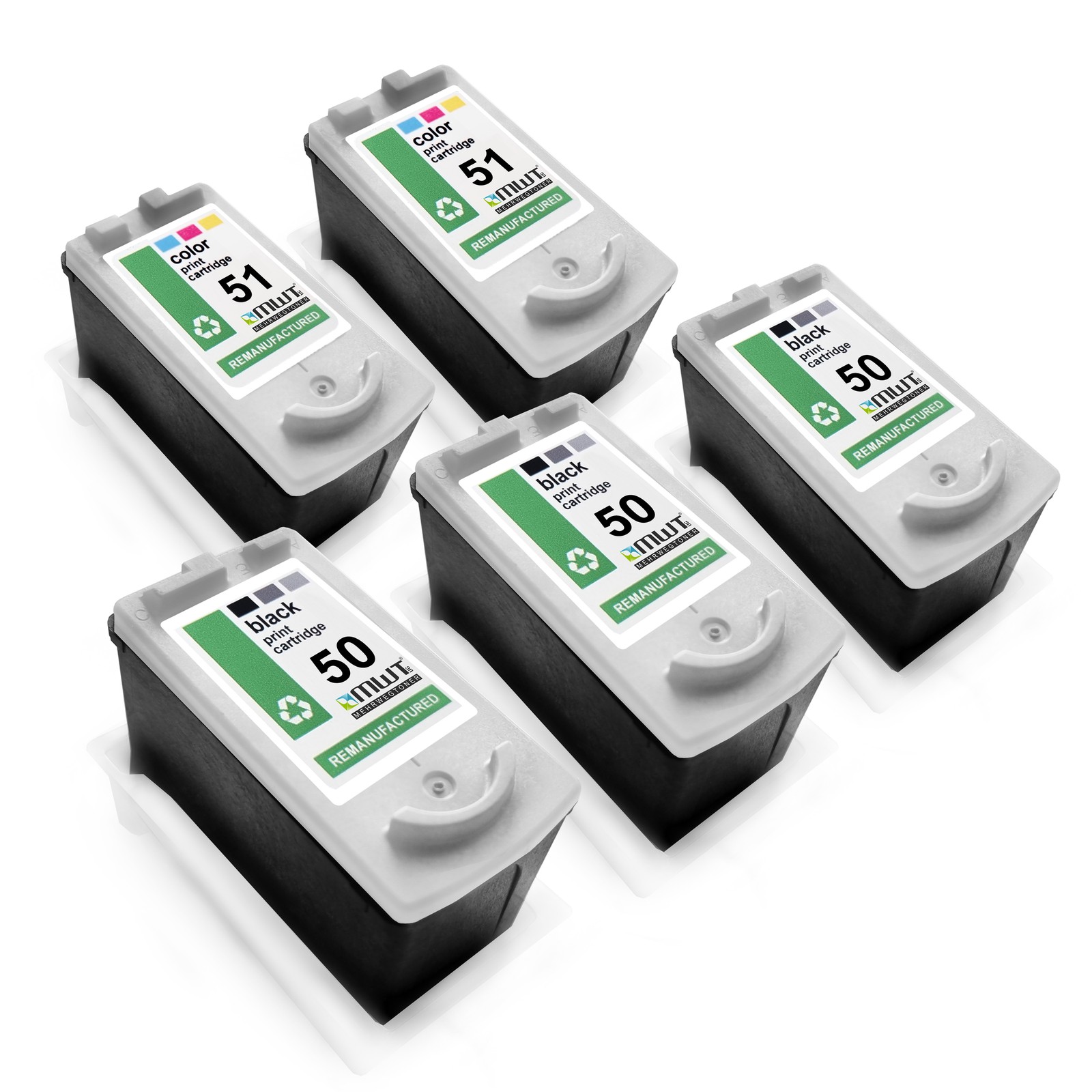5x Eco Ink 3+2 XL for Canon Pixma MP-170 IP-2200 MP-180 MP-460 MP-150 MP-450-X