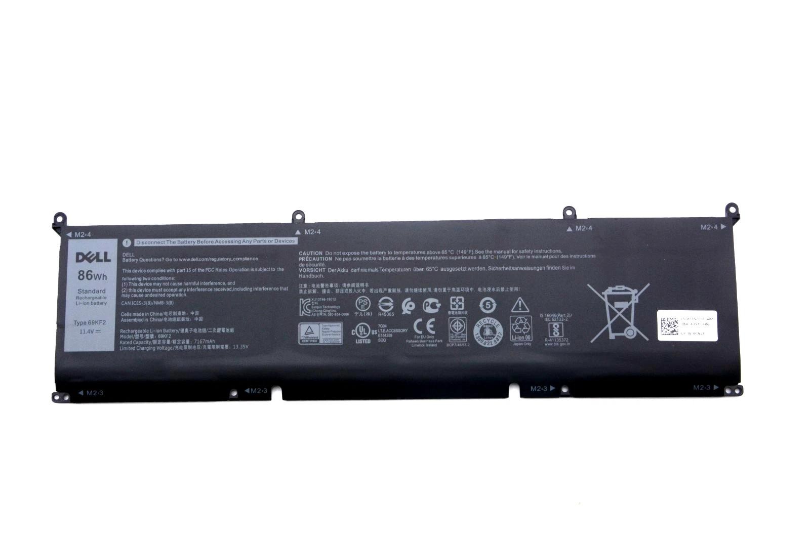 Genuine 69KF2 Battery For Dell Alienware M15/M17 R3 XPS 15 9500 PN 8FCTC 70N2F