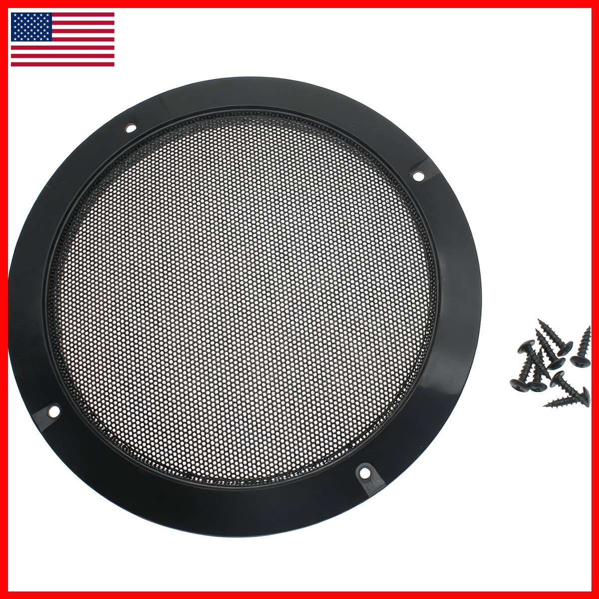 SYCZIOHU 2 Pcs 10 Inch Speaker Grill Steel Mesh Round Subwoofer Grill Waffle