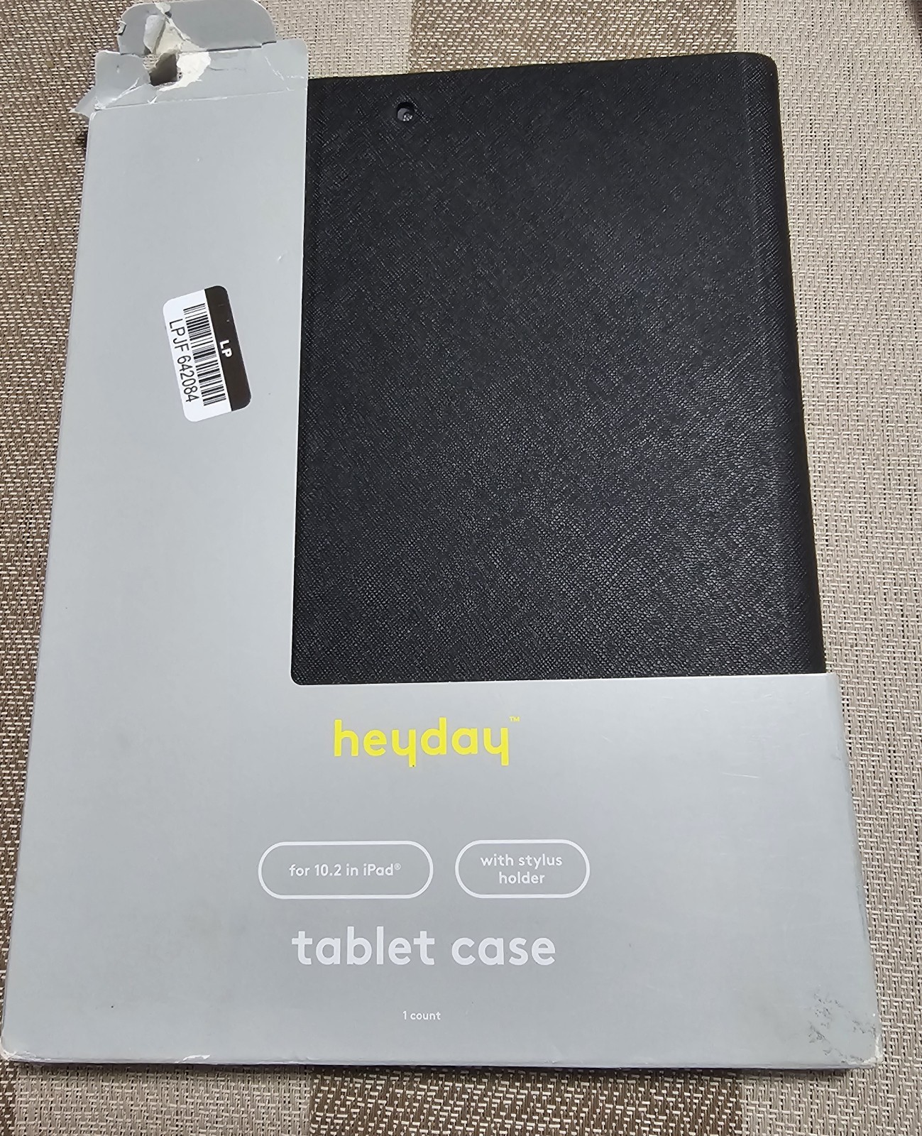 Heyday Black Tablet Case iPad 10.2 With Stylus Holder NEW