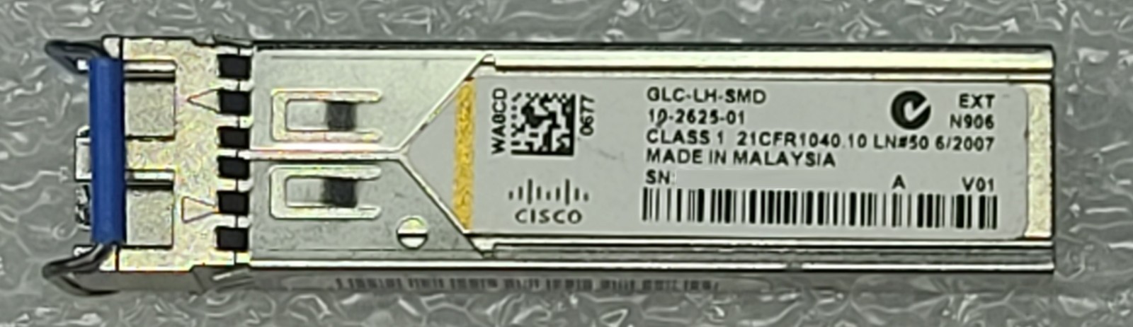 Cisco 10-2625-01 GLC-LH-SMD 1000BASE-LX/LH SFP Transceiver w/o Hologram