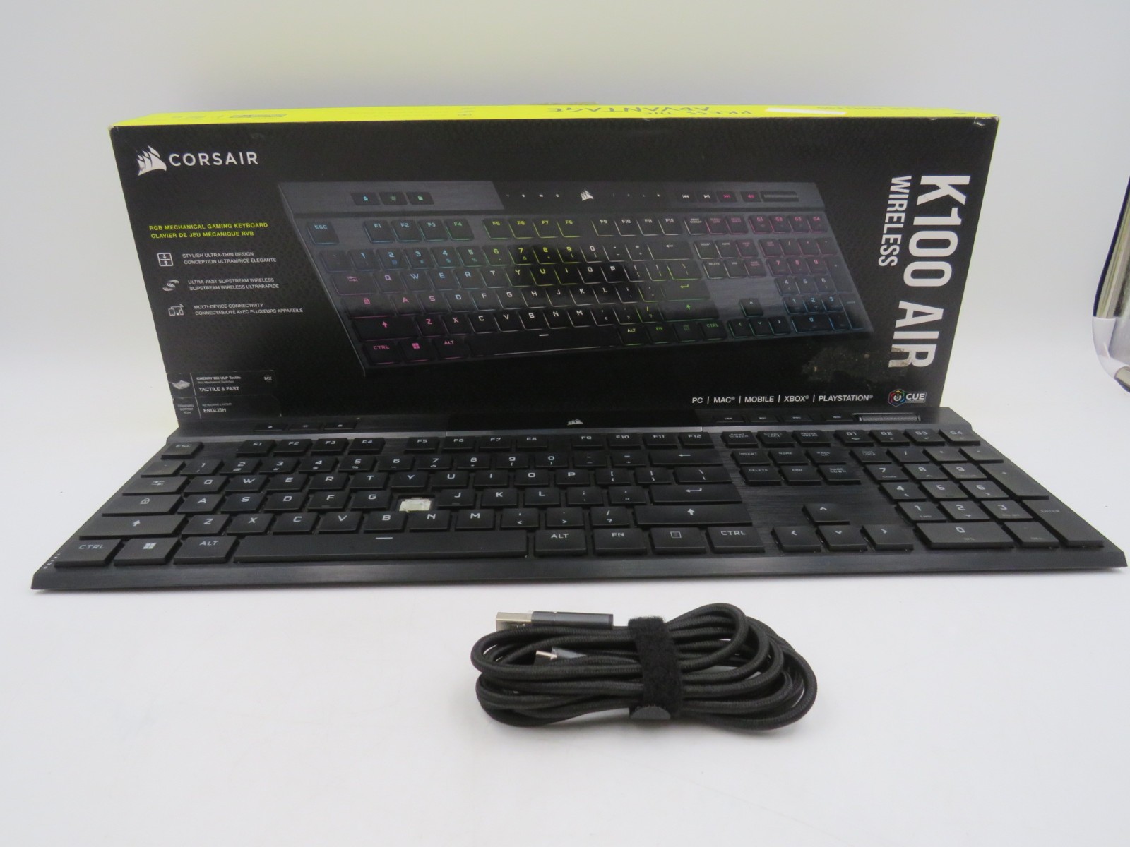Corsair K100 AIR Wireless RGB Mechanical Gaming Keyboard Black *READ*