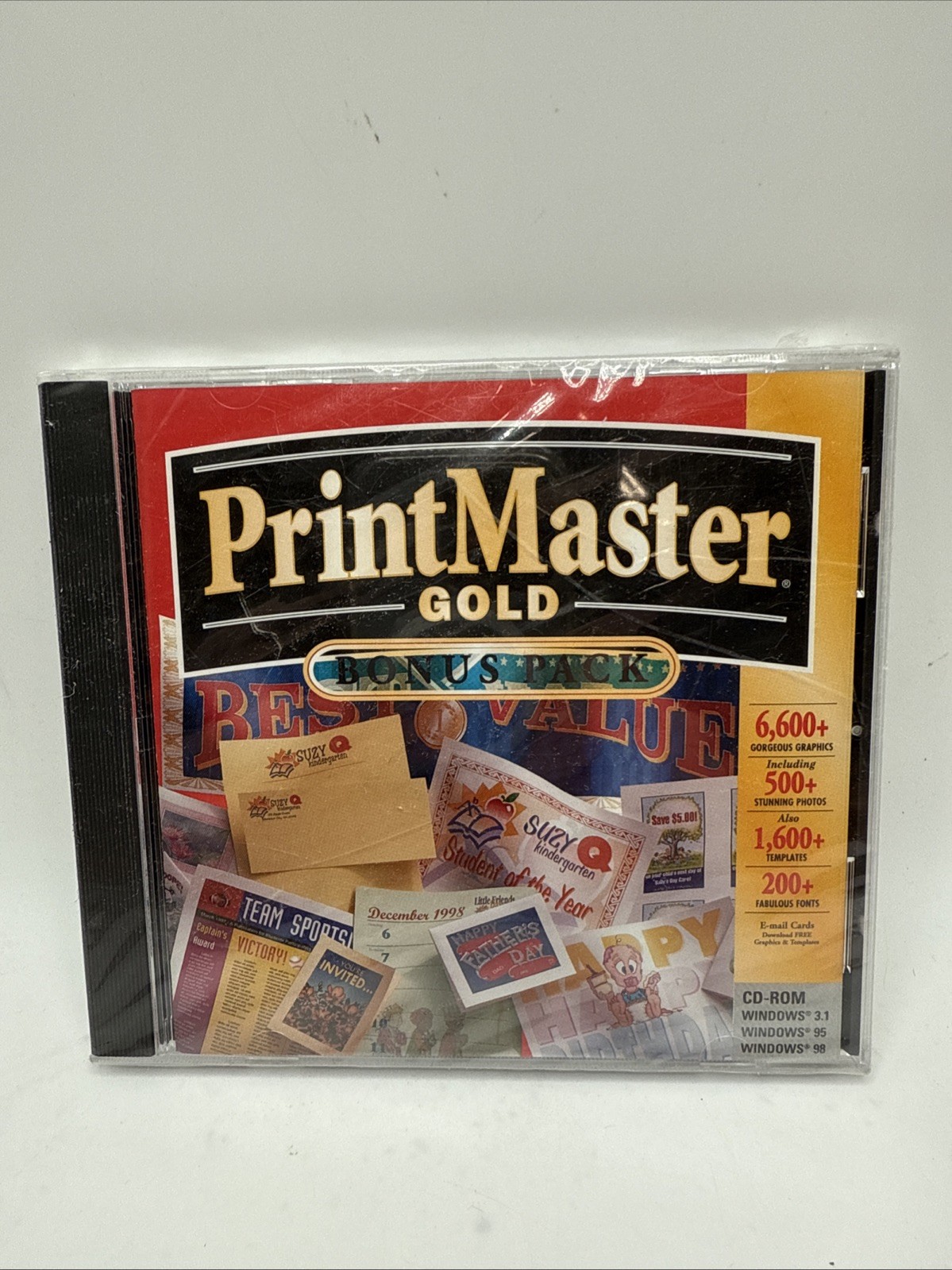PrintMaster Gold Bonus Pack PC CD-ROM Windows 95/98