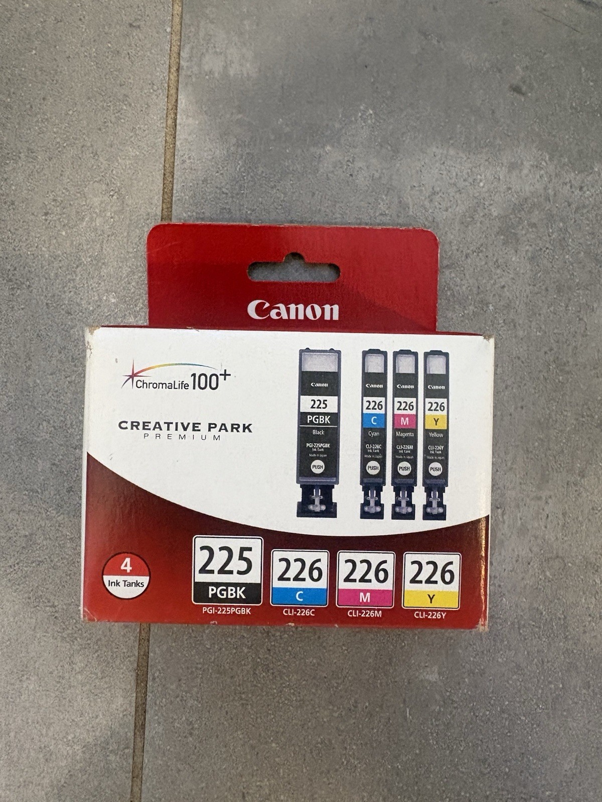 Genuine Canon PGI-225 CLI-226 Ink Cartridge 4-Pack PGBK Cyan Magenta Yellow OEM