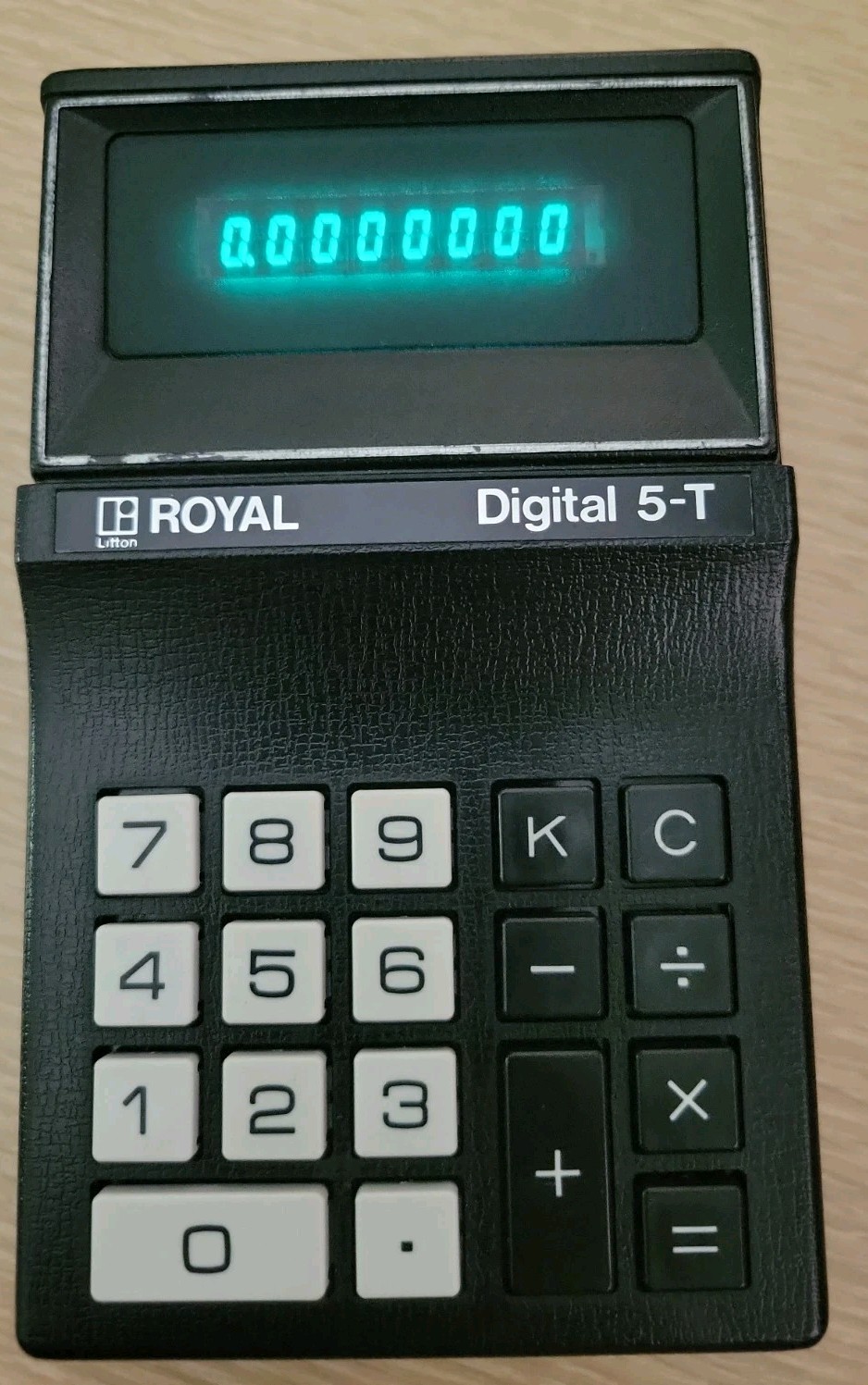 Rare Litton Royal Digital 5 T with Case TESTED WORKING -Vintage