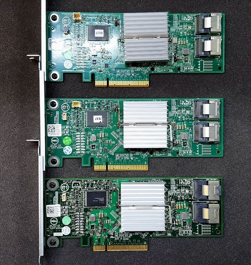 LOT OF 3 DELL 03P0R3 POWEREDGE H310 8 PORT 6GBPS SAS