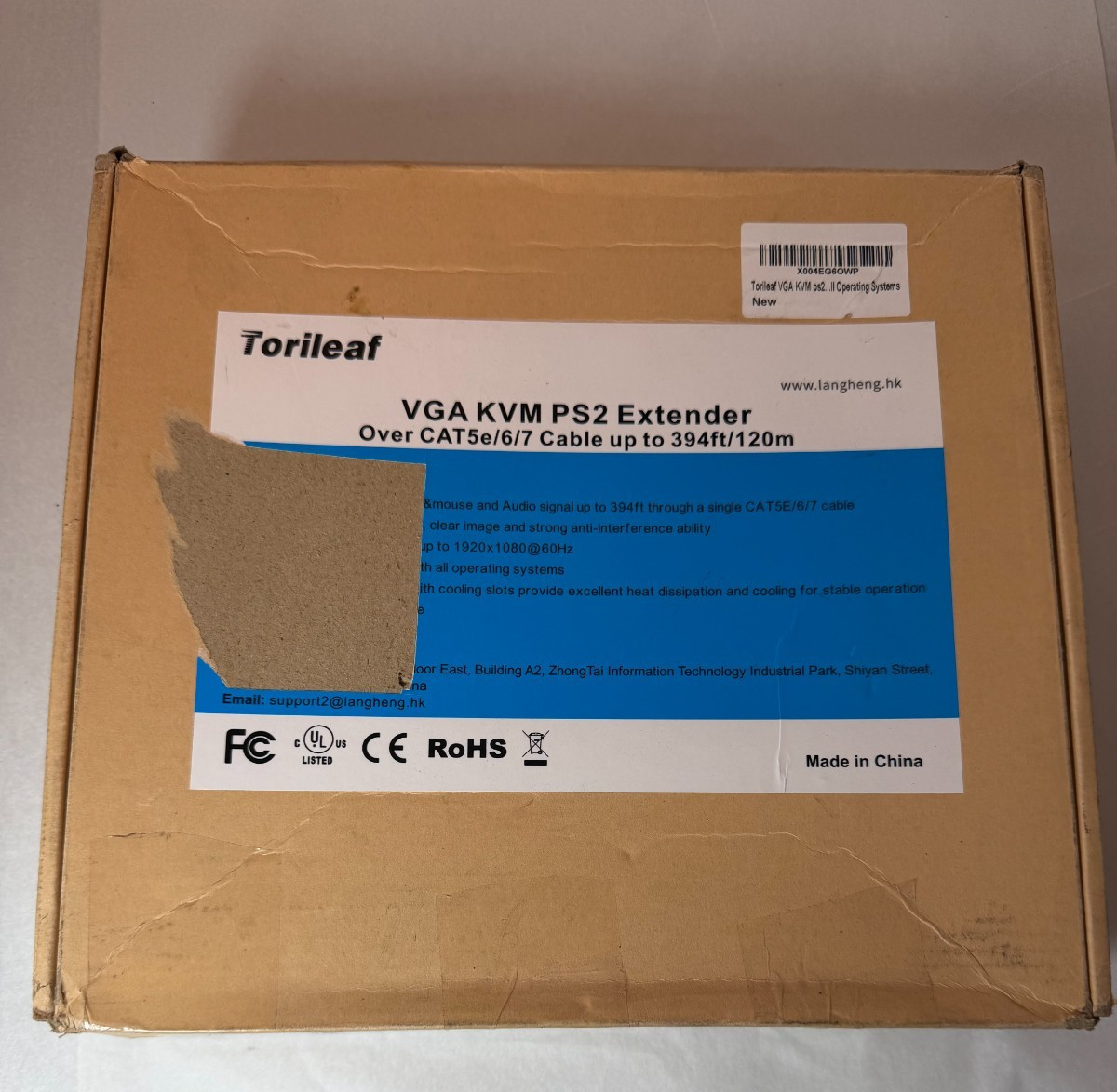 Torileaf VGA KVM PS2 Extender - Used