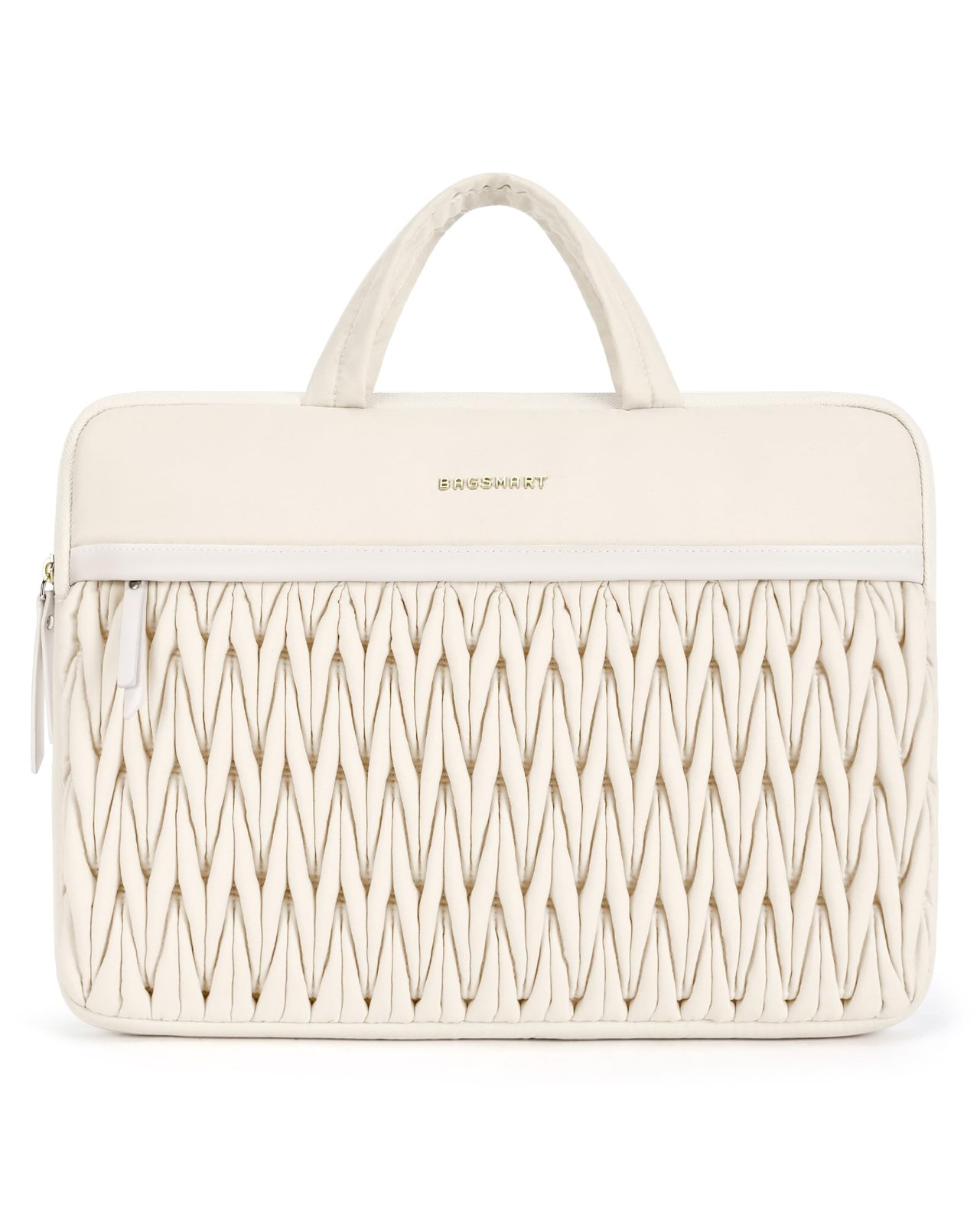 BAGSMART 15.6-16 Inch Laptop Case, Padded Bag Sleeve 15-16 inch, Beige