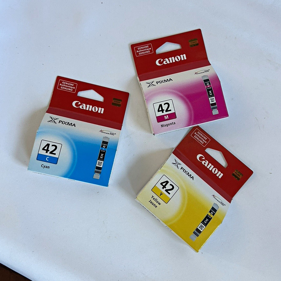 Lot of 3 Canon Genuine CLI-42 Ink Cartridges for PIXMA Pro-100