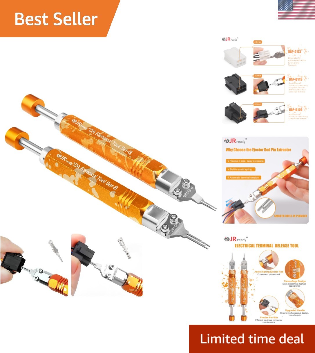 2Pcs Molex Pin Extractors Microfit Remover Terminal Release Tool Kit for Mole...