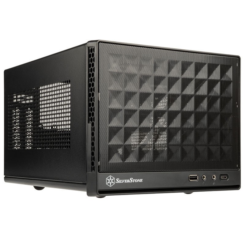 SilverStone Geh SST-SG13B-C Cube mATX USB3 Black Frame Cube Micro/Mini/Flex-ATX