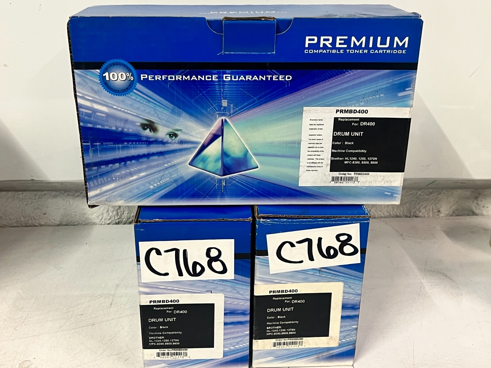 LOT OF 3 Premium Drum Unit Replacement for Brother DR400 BLACK PRMBD400