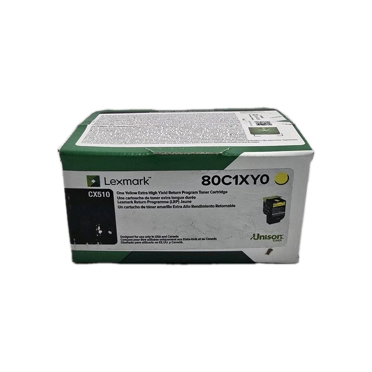 Lexmark 80C1XY0 Yellow Extra High Yield Return Program Toner Cartridge - NEW