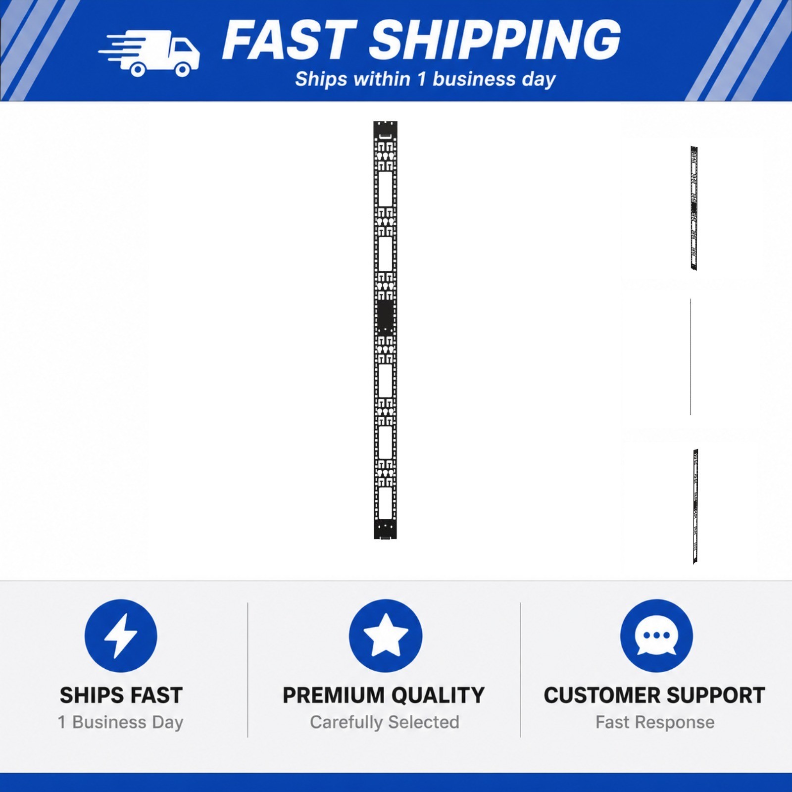 NavePoint 45U Vertical Cable Management Rail, Rack Mount, 0.82 x 4.6 x 81.2