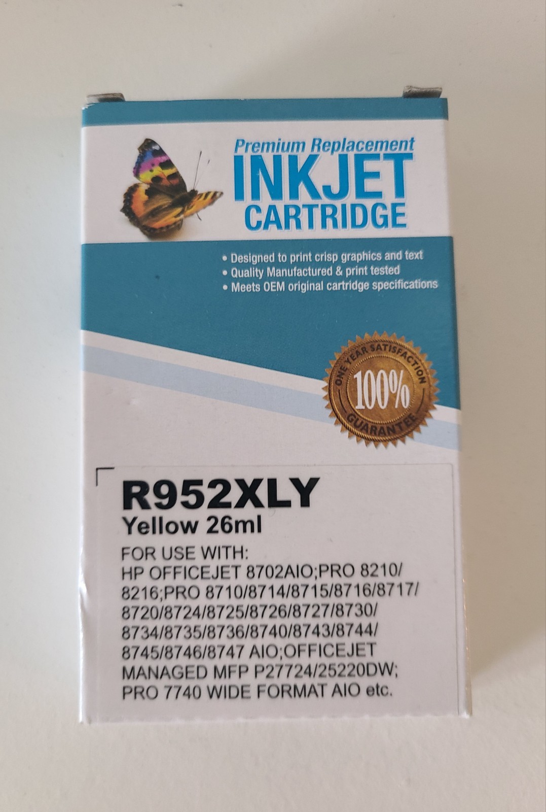 Premium Replacement INKJET Yellow Ink Cartridge - R952XLY