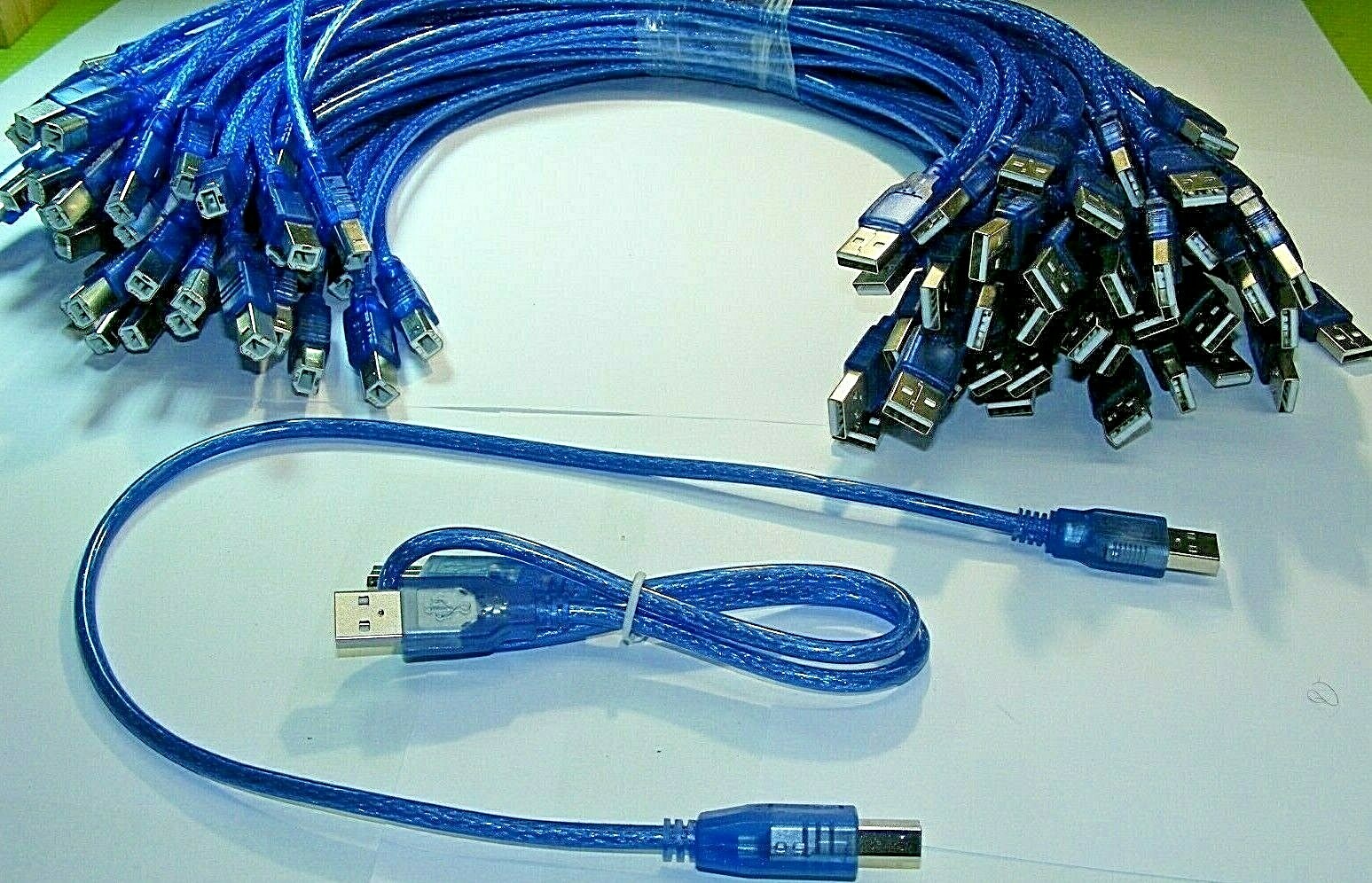 x50 USB 2.0  A to B 48-52CM ADAPTER BLUE CABLE  ARDUINO UNO MEGA 2560 EXPEDITE