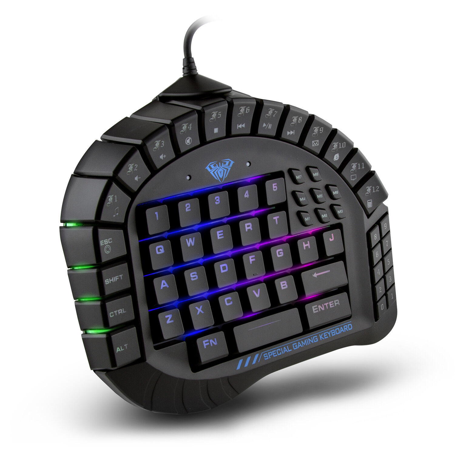 NEW AULA One Handed Merchanical Gaming Keyboard - RGB adjustable Backlit