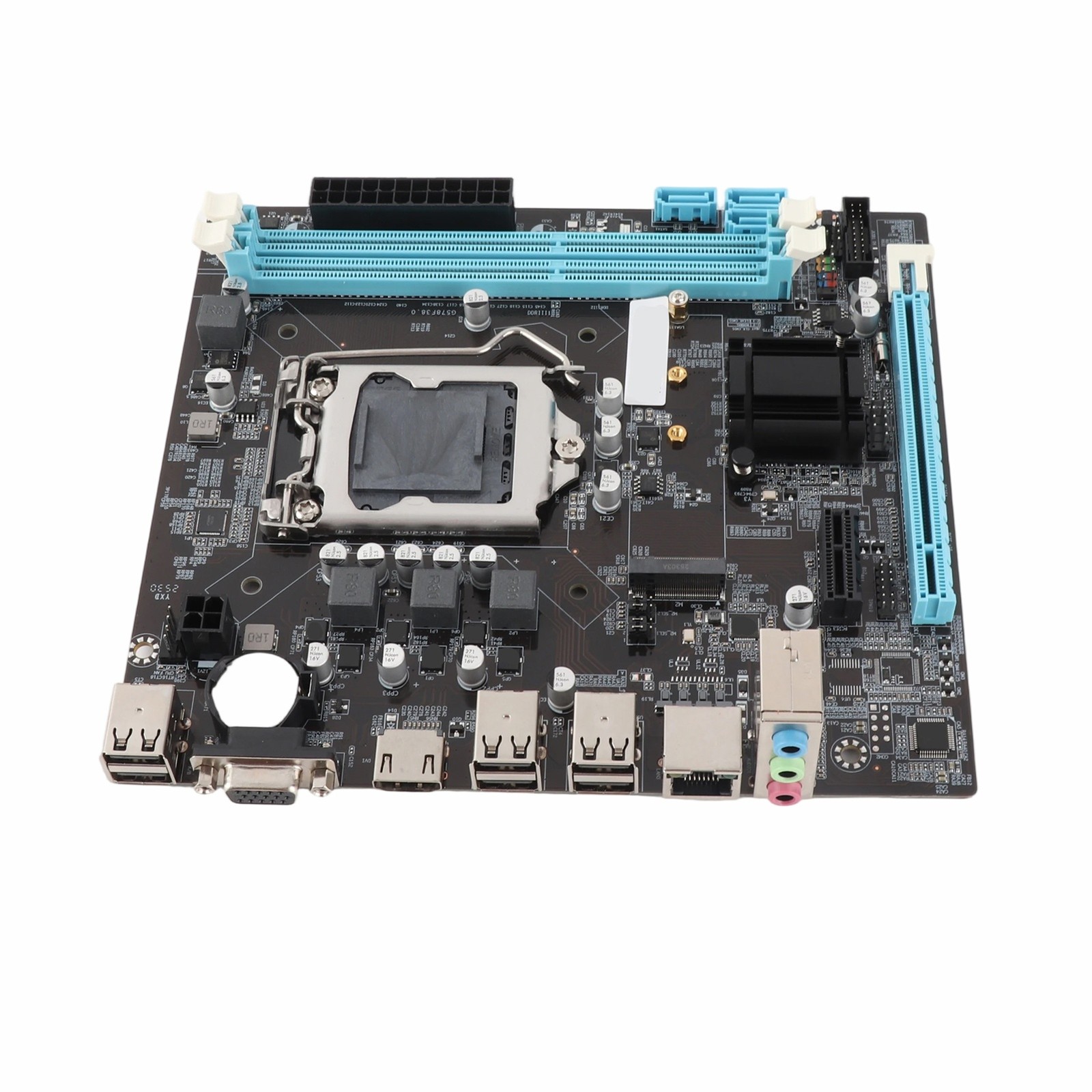 Desktop Motherboard H61 6 USB2.0 DDR3 M.2 NVMe NGFF 100Mbps LAN Micro ATX