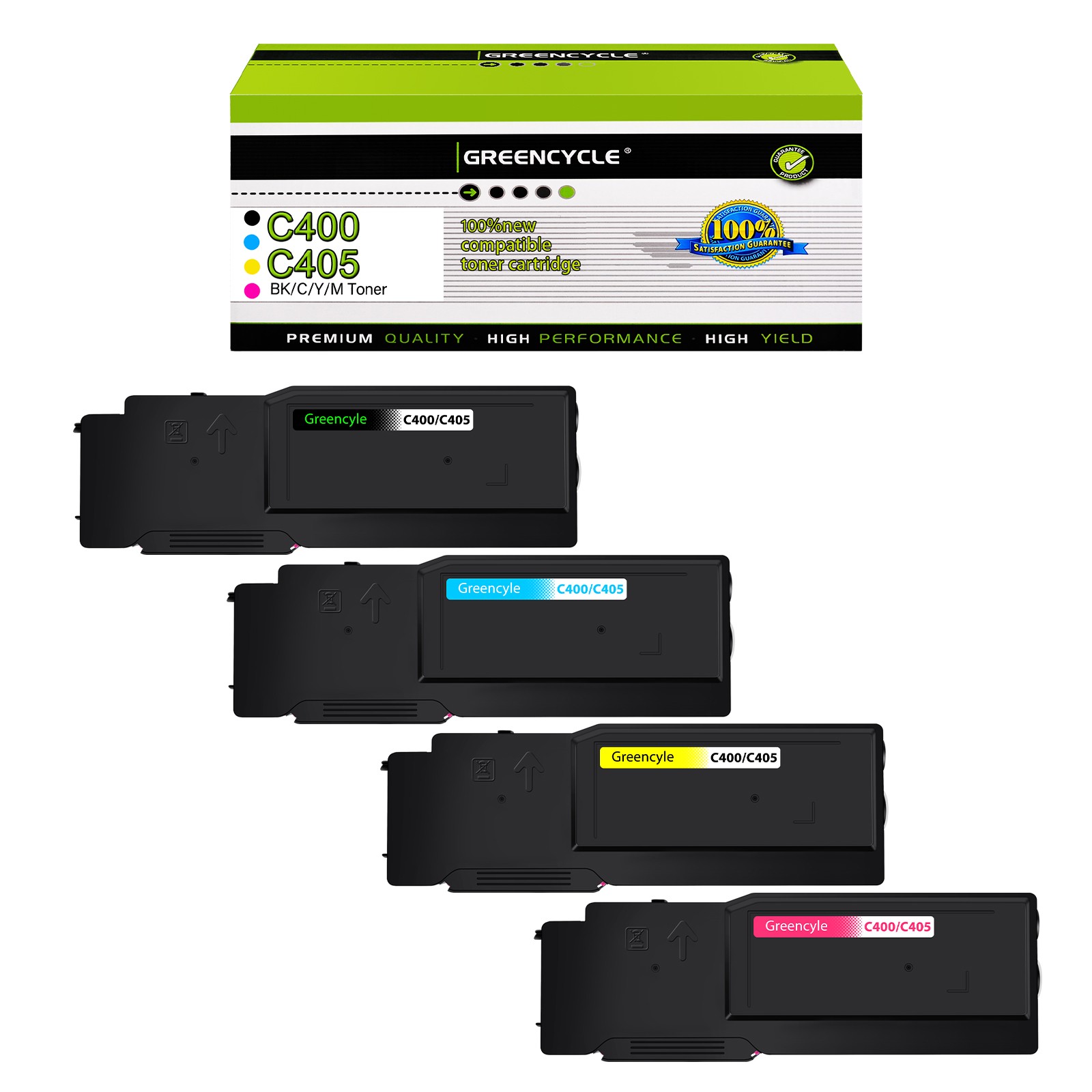 4PK C400/C405 Color Toner Cartridge Compatible With Xerox Versalink C400 C405