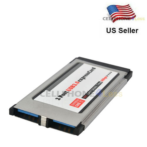 PCI Express Card to USB 3.0 2 Port Adapter 34 mm Converter