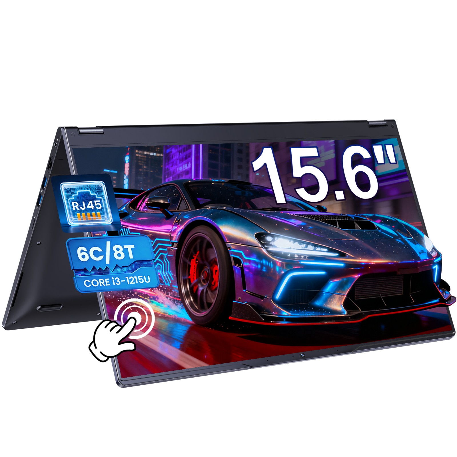 Jumper 15.6" Touchscreen 2-in-1 Laptop Core i3-1215U 16GB RAM 1TB SSD Windows 11