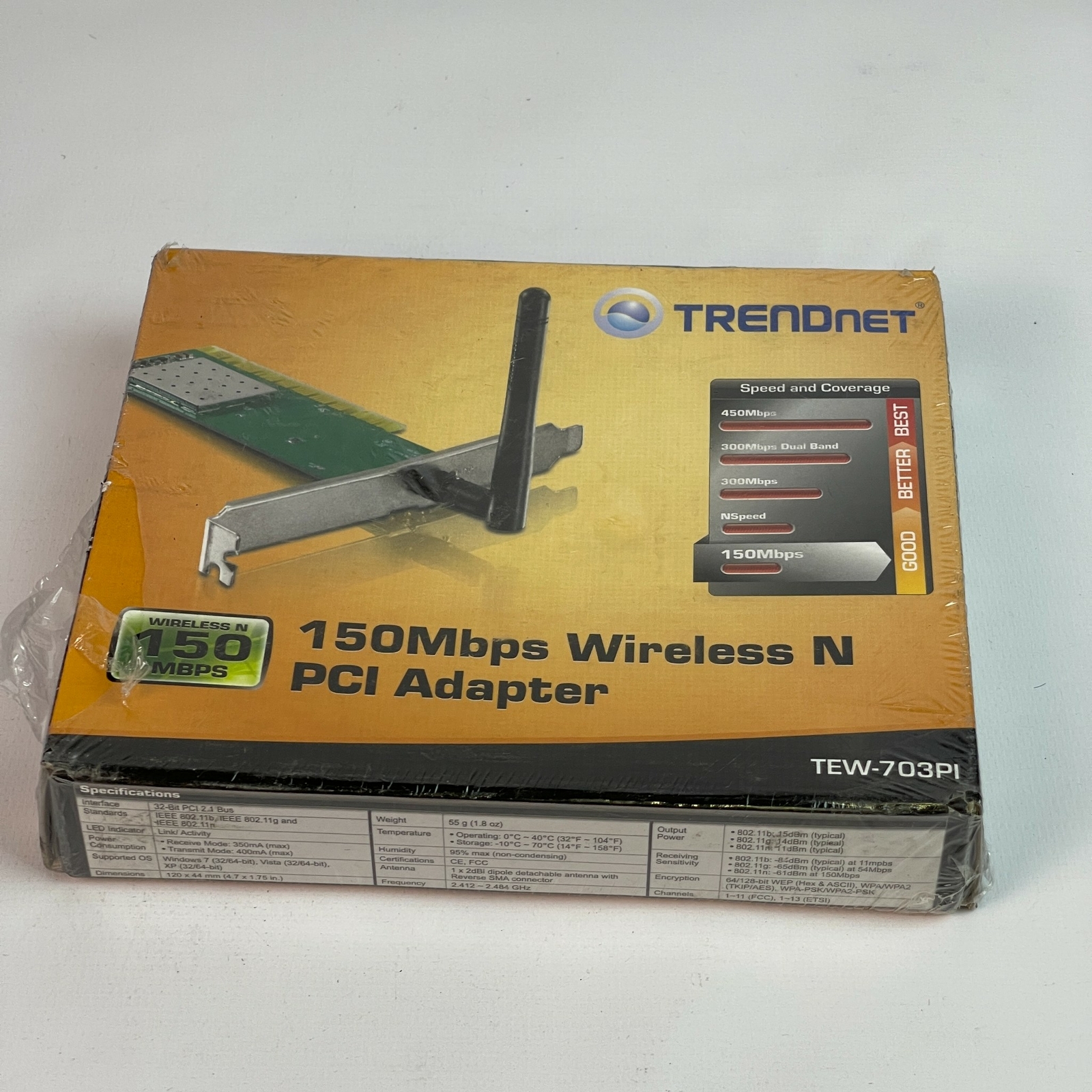 Trendnet TEW-703PI/A 150Mbps High Performance Detachable Antenna PCI Adapter