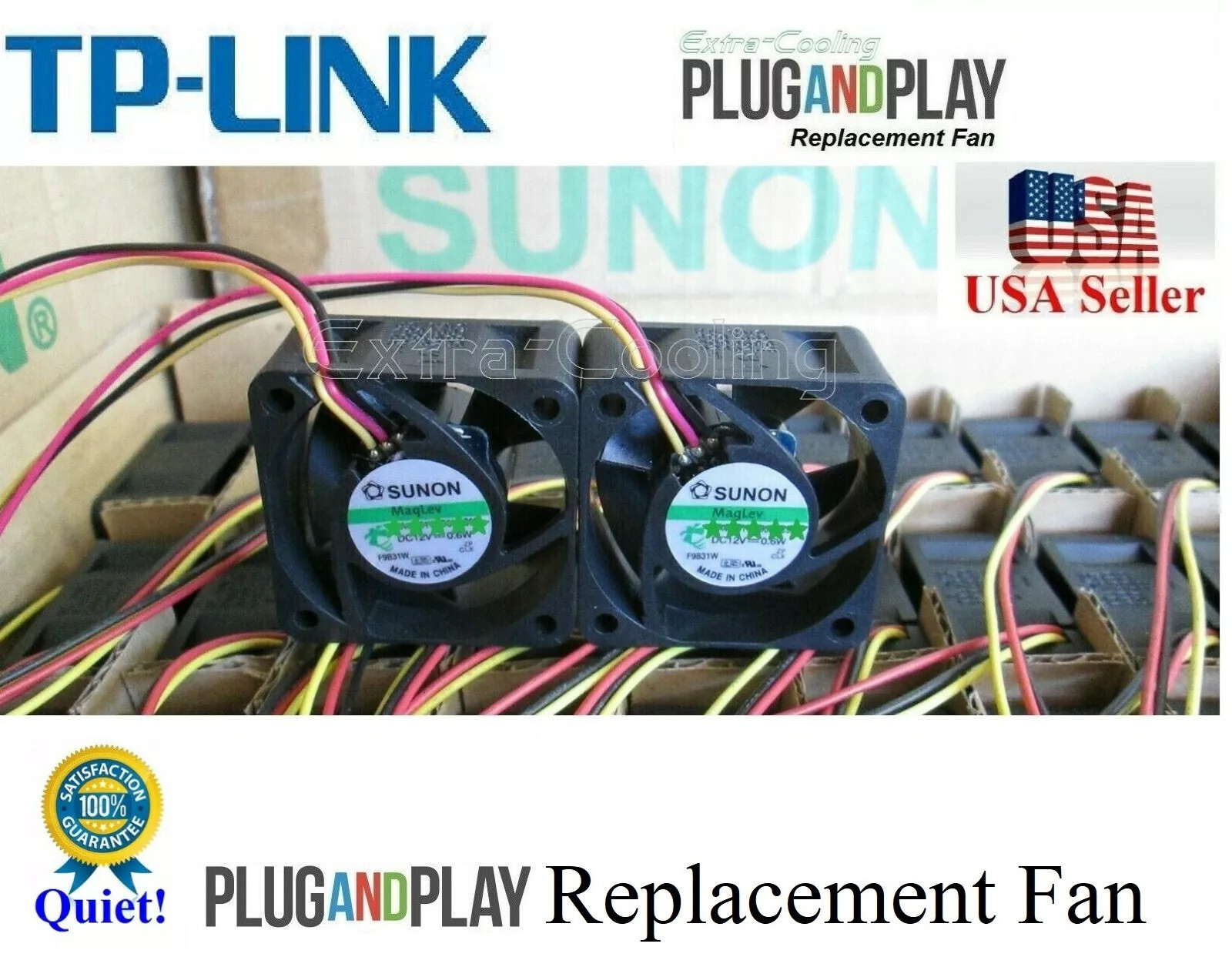 2x Quiet Replacement Fans for TP-Link TL-SG1218MPE
