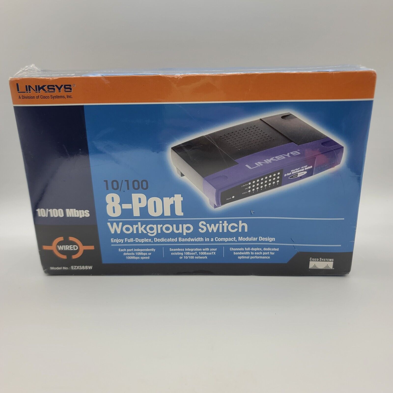 Linksys 8-Port Workgroup Switch 10/100 Mbps Model no. EZXS88W