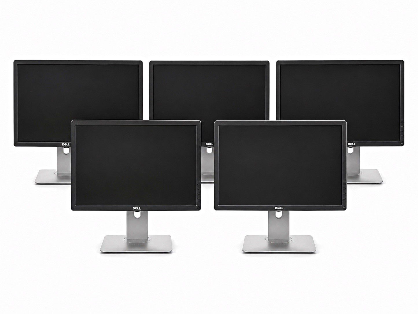 Dell P1913 19" LCD Monitor Lot of 5 1280x1024 5:4 DP DVI VGA Black/Silver