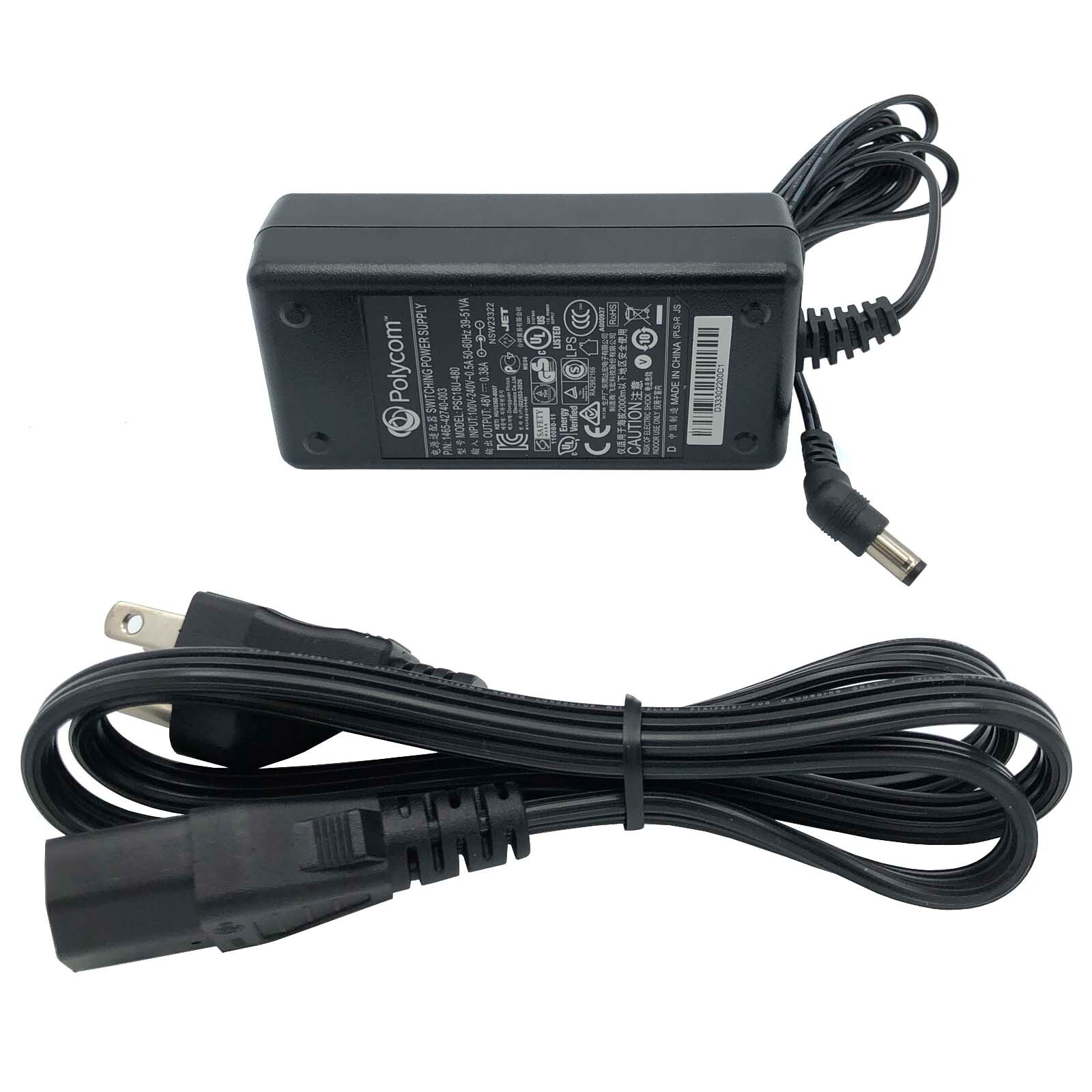 NEW Original Polycom AC Adapter 48V for Polycom VVX300 301 400 401 511 550 601