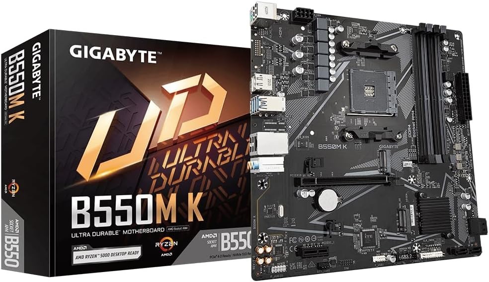 B550M AM4 Motherboard - Ultra Fast M.2, 4 SATA, 128GB DDR4 Support, Gaming Ready
