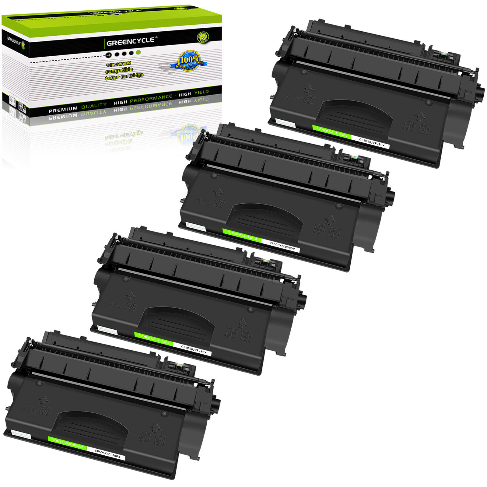 4PK CE505X 05X BK Laser Toner Cartridge For HP LaserJet P2050 P2055d Printer